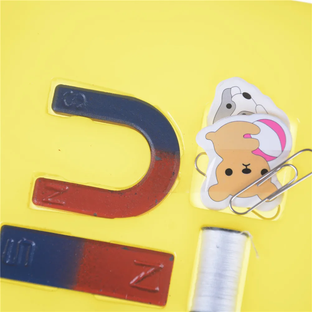 

1 Set Bar U and Ring with Compass blue red / Toy magnet Magnetic Teaching Tool Ferrite Magnet Experiment Magnet Kits