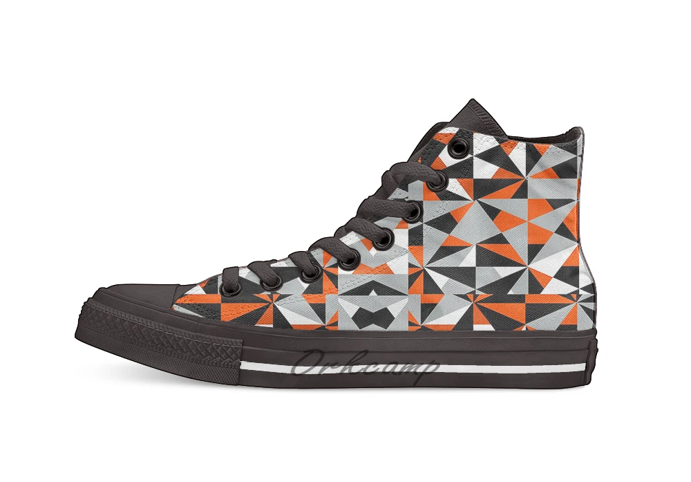 Funky/Современная оранжевая черная белая серая Геометрическая абстрактная форма