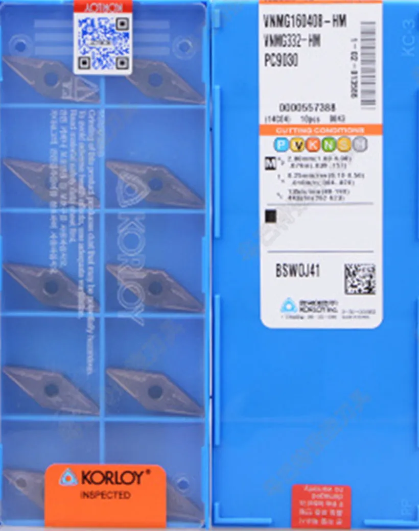 VNMG160404 VNMG160408 HM PC9030 10 шт./компл. KORLOY PC9030 вставки карбида обработки: нержавеющая сталь