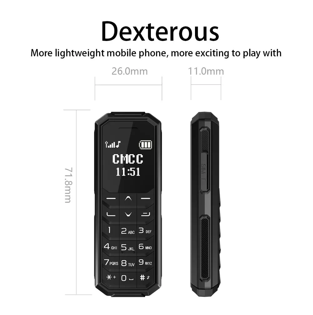 AEKU KK2 русская клавиатура мини мобильный телефон bluetooth dialer беспроводные наушники телефоны magic vioce изменение сотовых телефонов