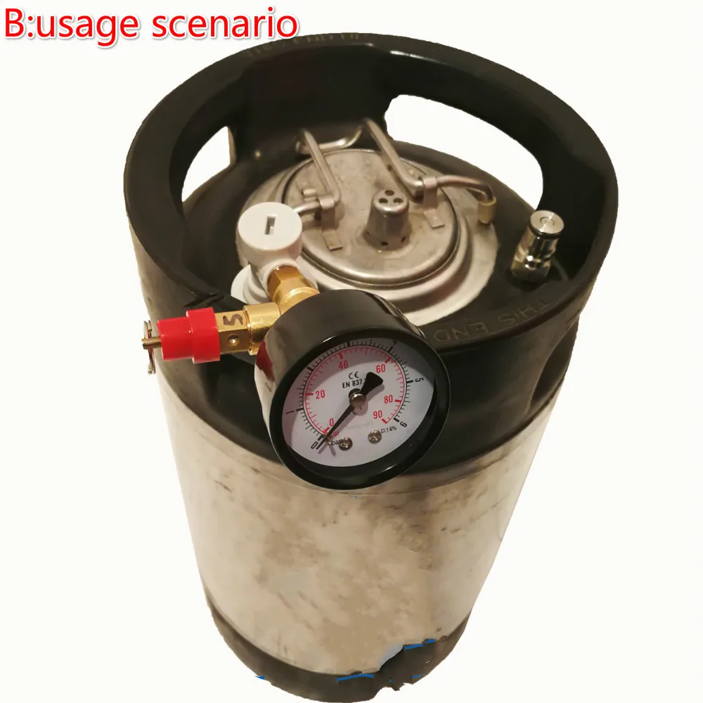 Homebrew регулируемый клапан сброса давления с Guage для Домашнего Пива 0 ~ 60 PSI/0-100 PSI