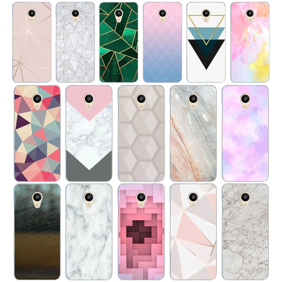 146DD Marble Line Luxury 02 жесткий прозрачный чехол для Meizu M2 M3S M3 M5S Mini note M5 M6 U10 U20|Бамперы| |