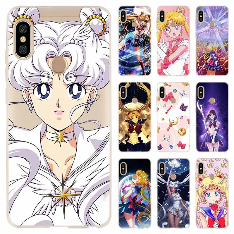 Милый мягкий чехол с Сейлор Мун fanart для Xiaomi Redmi 9A 8A 7A Note 10 9 8 7 Pro Max 10S 9S 8T роскошный