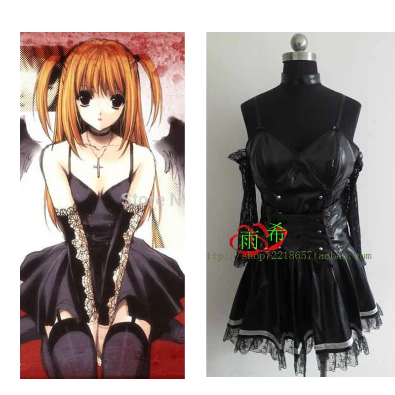 2016 платье из искусственной кожи Death Note Misa Amane сексуальная униформа костюмы для