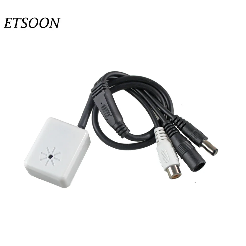 Etsoon 2 шт. микрофон для камеры видеонаблюдения Регулируемая Мини CCTV Микрофон