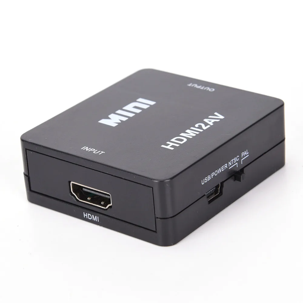 Конвертер AV-HDMI-совместимый с Full HD 1080P HDMI2AV RCA адаптер мини композитный CVBS к