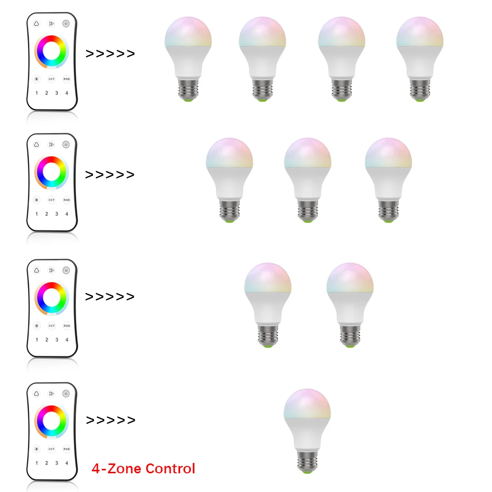 AC85 265V 6 Вт Светодиодная лампа с регулируемой яркостью E27 RGB + CCT (2700 6500 к) прожектор