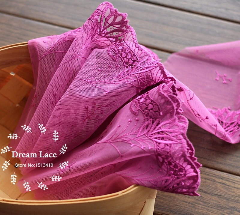 2 ярдов/партия 7 88 дюйма широкая вышитая Тюлевая сетка с кружевной отделкой