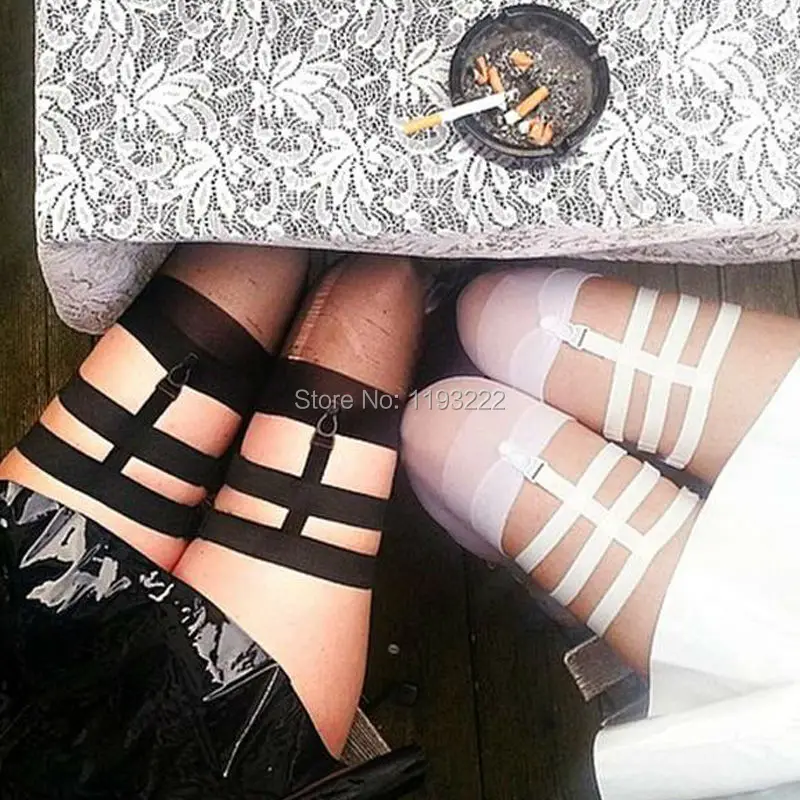 Эластичные нейлоновые подвязки ручной работы в стиле Харадзюку панк-рок