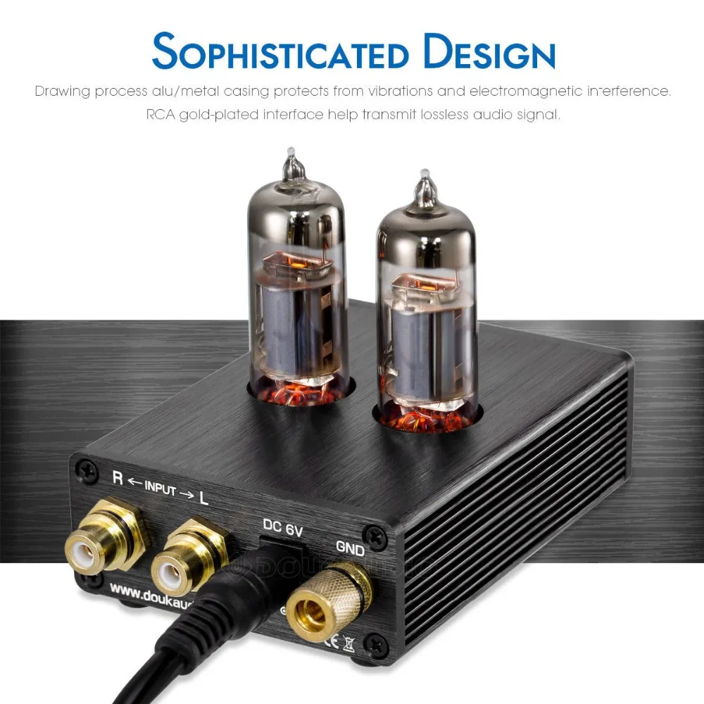 Nobsound HiFi вакуумный 6J5 трубка мм фонокорректор стерео мини проигрыватель фонограф предусилитель для винилового проигрывателя