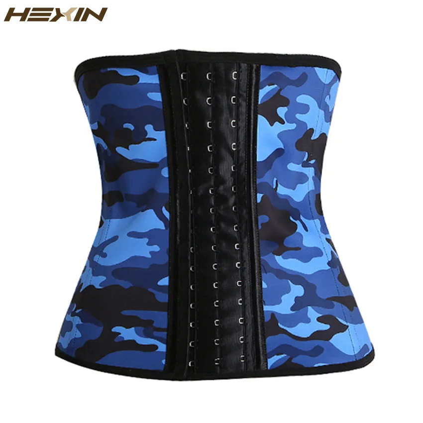 HEXIN 9 стальных костей латексный тренажер для талии сглаживающий Камуфляжный