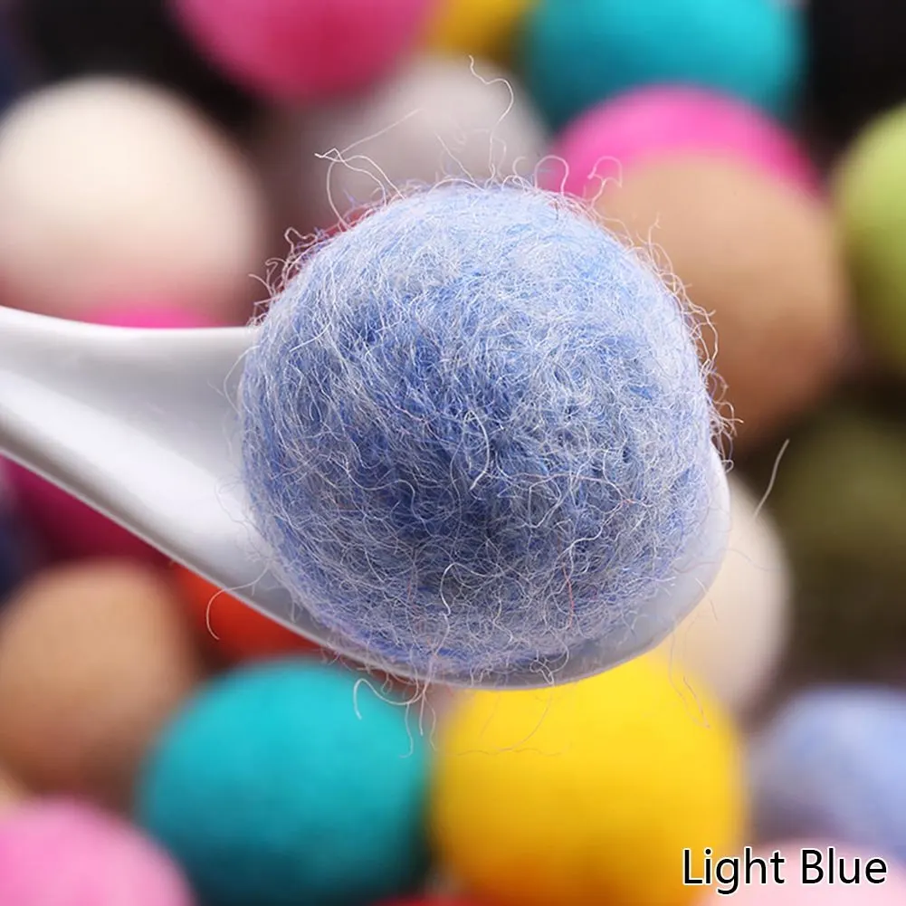 light blue Mix Размеры 30 мм разные цвета в произвольном порядке помпон мягкий балабоны для детские игрушки «сделай сам» Аксессуары - Цвет: light blue