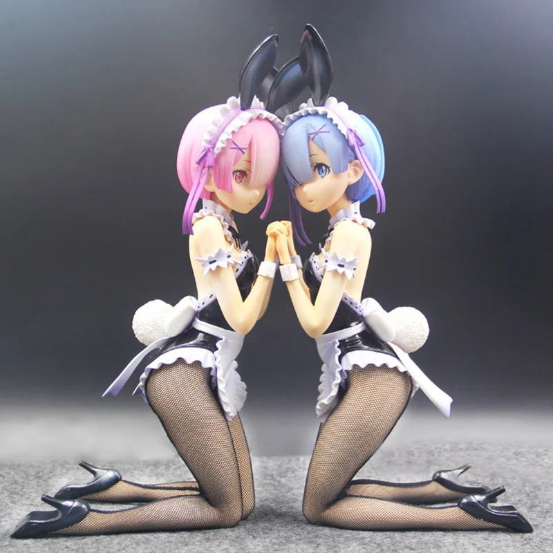 О: жизнь в другом мире от Zero Bunny Girl Ver. Ram Action Figure Kneeling Rem ПВХ Фигурки Brinquedos аниме 22