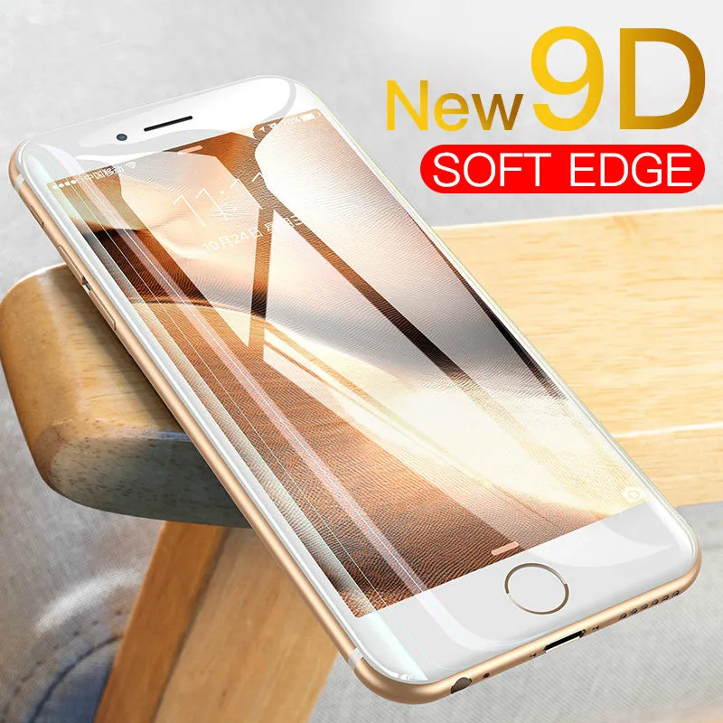 Новый 9D изогнутый Sof Edge полное покрытие из закаленного стекла для iPhone Xr Xs Max Защита