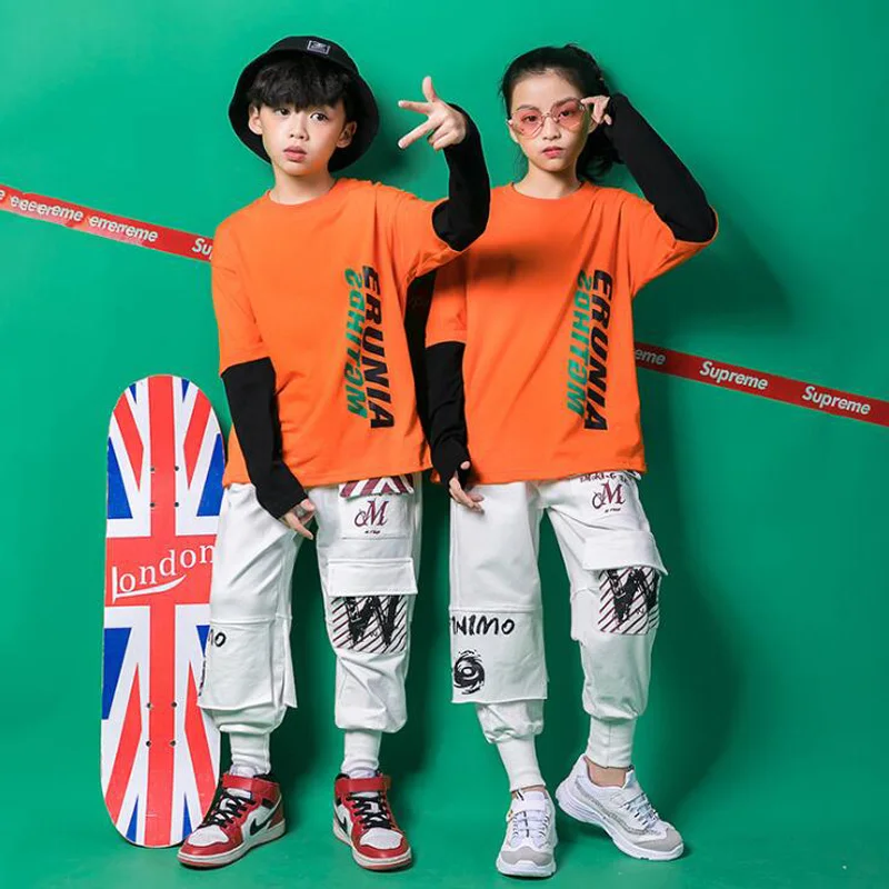 Kid Hip Hop Clothing Casual Shirt Tops Pants Outfits Girls Boy Jazz Dance wear Costumes Clothes Ballroom Dancing Suits | Тематическая