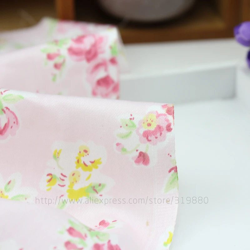 Young girl marca dragon cotton fabric pink flower fabric DIY patchwork Sewing crafts 8 pcs Tilda Doll Cloth 40*50cm images - 6