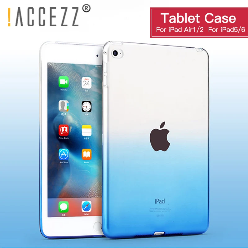 ! ACCEZZ 9 7 дюймов чехол для Apple iPad Air 1/2/5/6 мягкий силиконовый смарт Модный полный