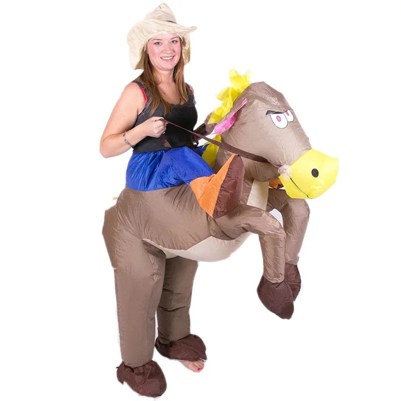 Надувные Ковбой Костюм пастушка Верховая езда Hallowee маскарадный костюм |