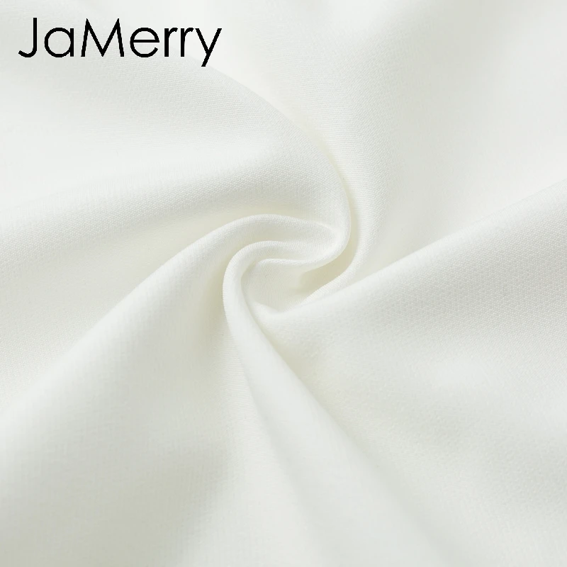 JaMerry, однотонное женское платье с пуговицами, рукав с рюшами, элегантное, с поясом, для офиса, для женщин, для работы, Тренч, платье, Блейзер, белое, для вечеринки, vestido