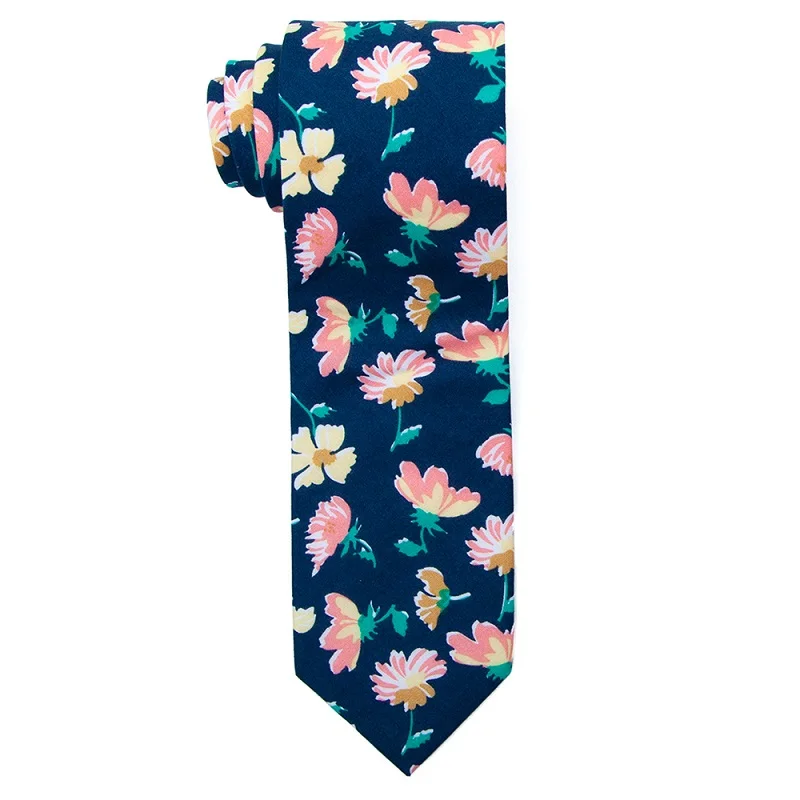 PCT-013 Cotton Tie Портной Смит 7,5 см с принтом Пейсли Цветочный Хлопок Галстуки Мода дизайнер Красочные Пейсли цветок галстуки галстук для мужчин свадьба - Цвет: PCT-013 Cotton Tie