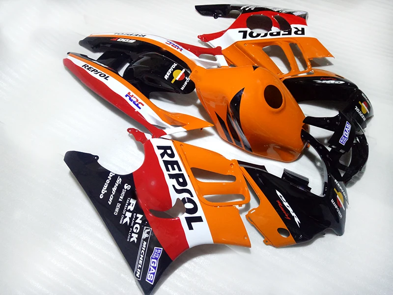 Высококачественный комплект обтекателей для HONDA CBR 600 F3 1995 1996 оранжевый репсол