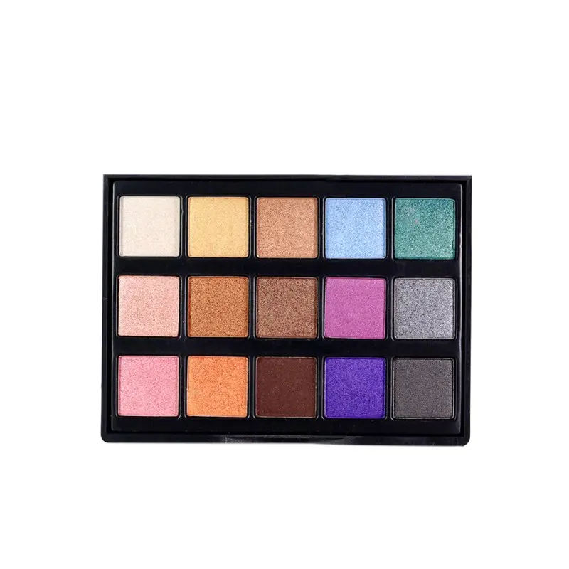 Профессиональная стойкая 15 цветов для макияжа глаз натуральные мерцающие