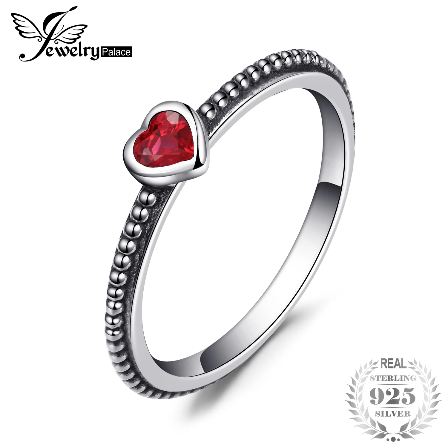 Jewelrypalace стерлингового серебра 925 Бесконечная любовь Красный муранского Стекло