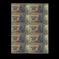 10pcs zimbabwe one hundred trillion dollar gold banknote watermark and 1 certificates with collection souvenir gift