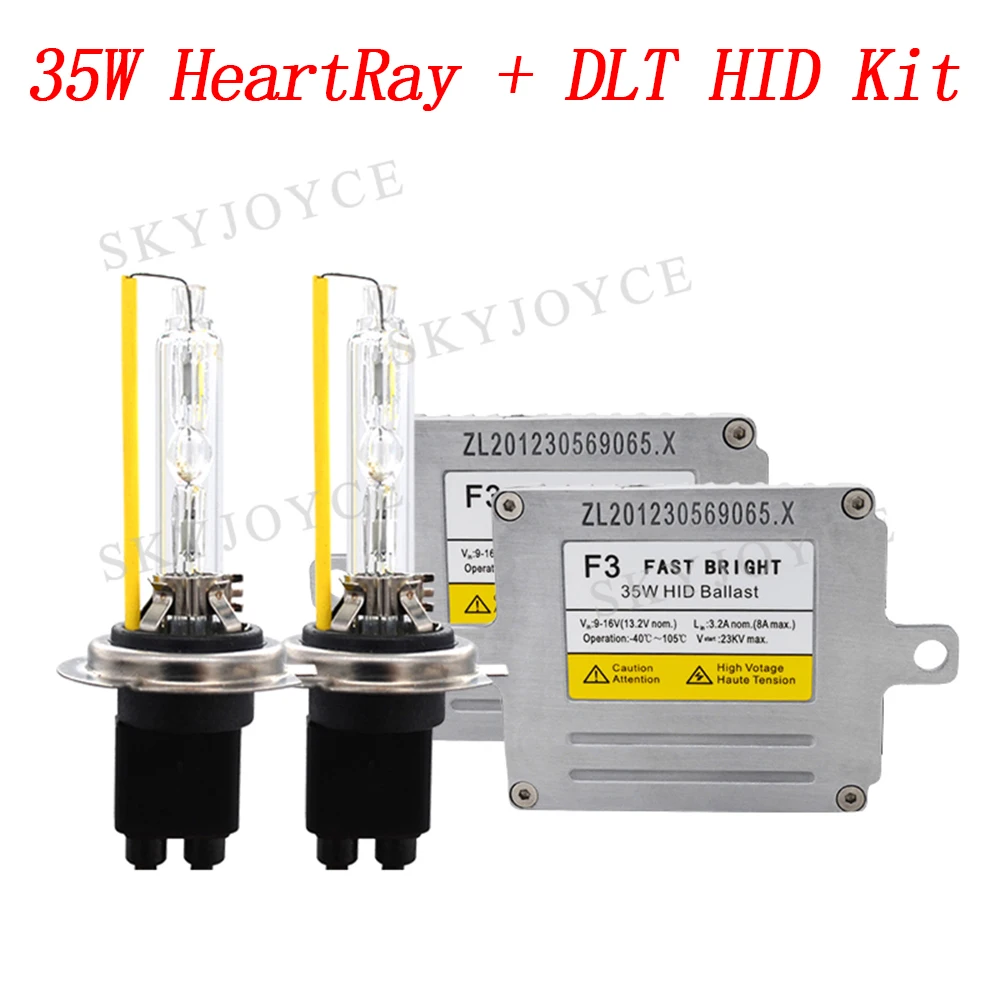 35 Вт Быстрый яркий HID комплект 4500K H1 H7 5500K H11 HB3 HB4 6500K D2H HeartRay лампа DLT F3T старт балласт