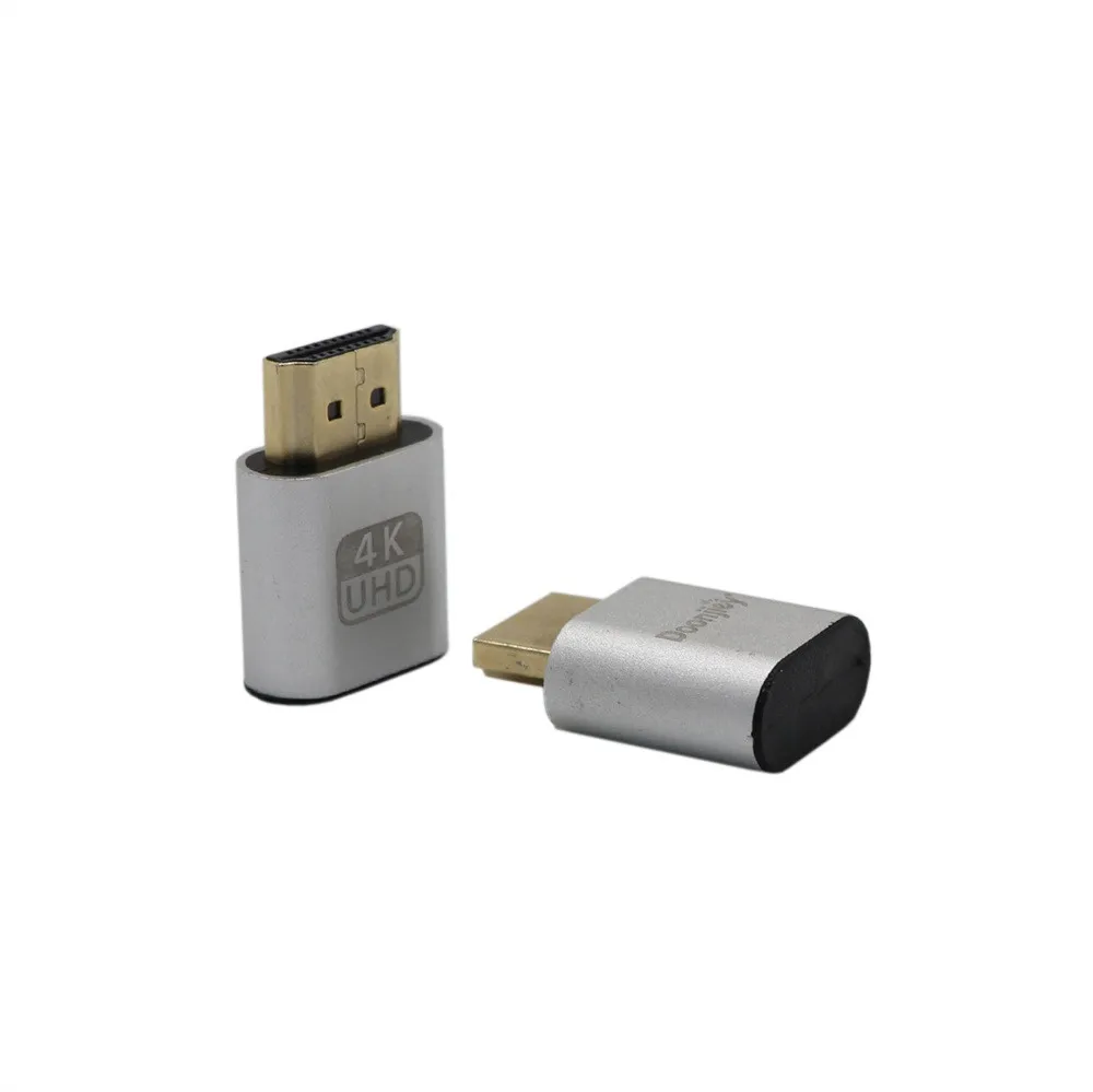 Rose Gold HIPERDEALE VGA Virtual Display Adapter HDMI 1.4 DDC EDID Dummy Plug Display Emulator Dropship - Color: Rose Gold