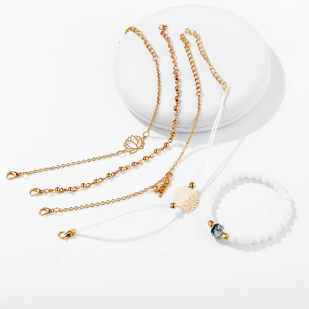 5 шт./компл. Женский Ретро Карта Сердце Любовь бисера Круглый драгоценный камень