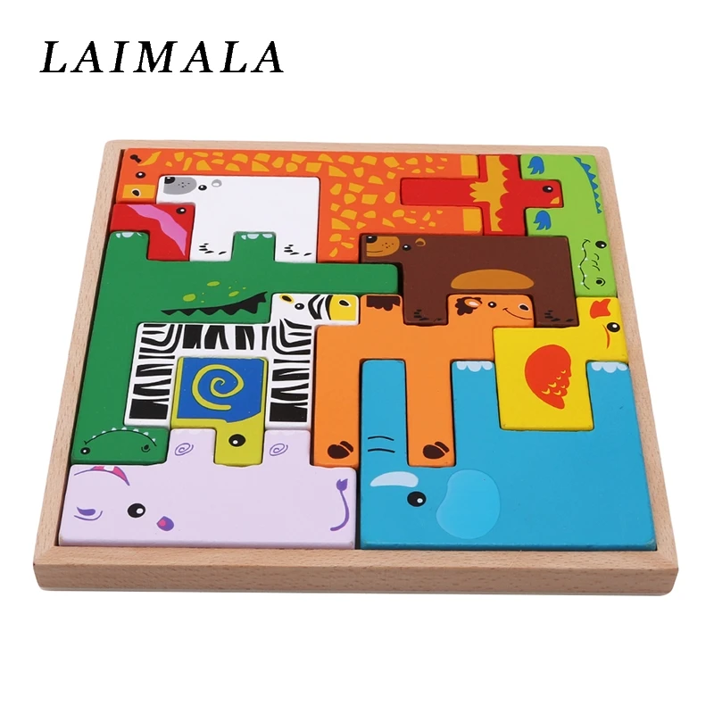 Деревянные 3D пазлы игрушки для детей детские развивающие Игрушки раннего