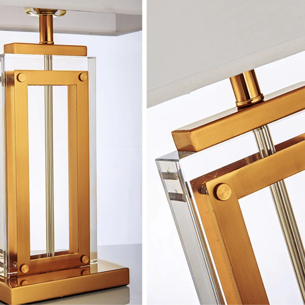 

Modern minimalist lamp bedroom study children's room metal hotel front desk crystal lamp home led lamp LU8201052