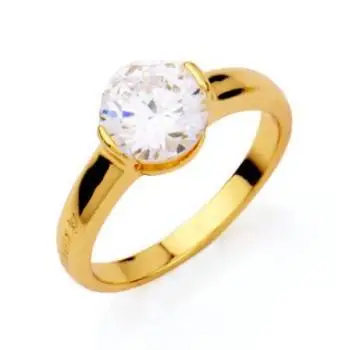 Женское Обручальное кольцо с желтым золотом 1 8 карат Принцесса класса AAA CZ