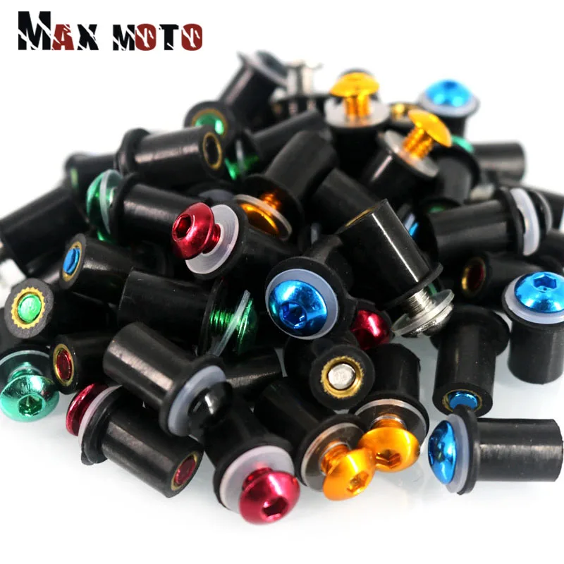 

For KAWASAKI Z750 Z900 Z1000 Z800 Z650 Z1000SX Z900RS 5mm 10PCS Motorcycle Windscreen Windshield Bolts Screws Nut Fastener