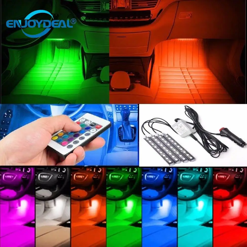 12V автомобиль RGB светодиодный D RL полосы светильник авто дистанционного