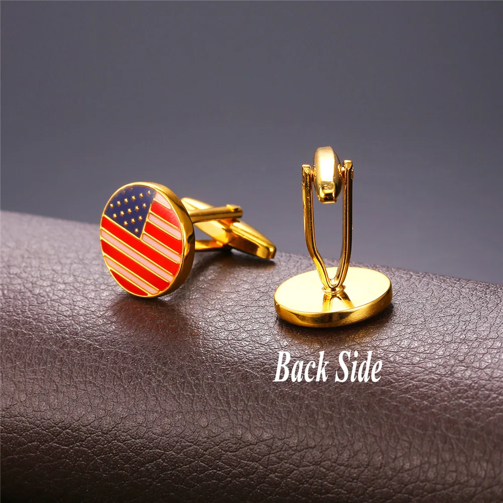 Американский флаг круглый классический запонки для мужчин Оптовая Продажа