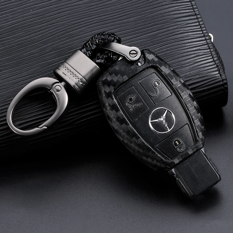 

Carbon fiber Pattern Soft Silicone Car Key Bag Case Cover For Mercedes Benz BGA B200 C180 E260L S320 GLK300 CLA CLS S400 C S E G
