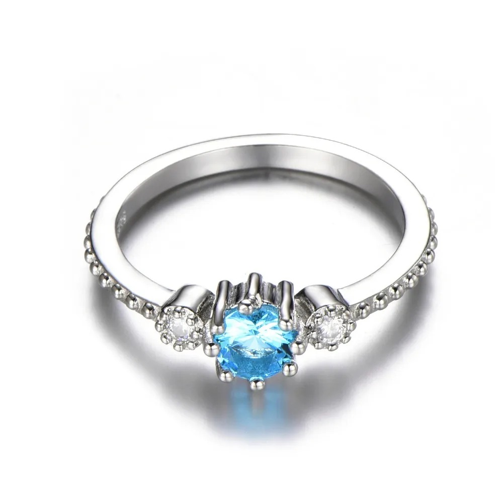 925 посеребренные Кристалл кольцо 18 К желтое золото палец диадема модный Fine Jewelry