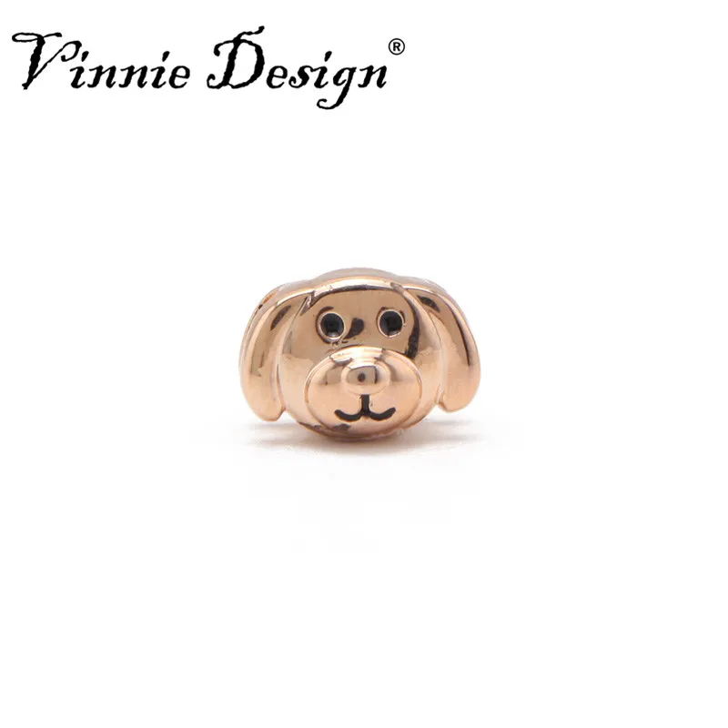 Vinnie дизайн ювелирных изделий 8 мм собака слайд Подвески подходят на обертывание