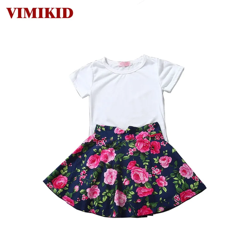 Vimikid Новинка 2017 комплект летней одежды для девочек модный детской отбеленный