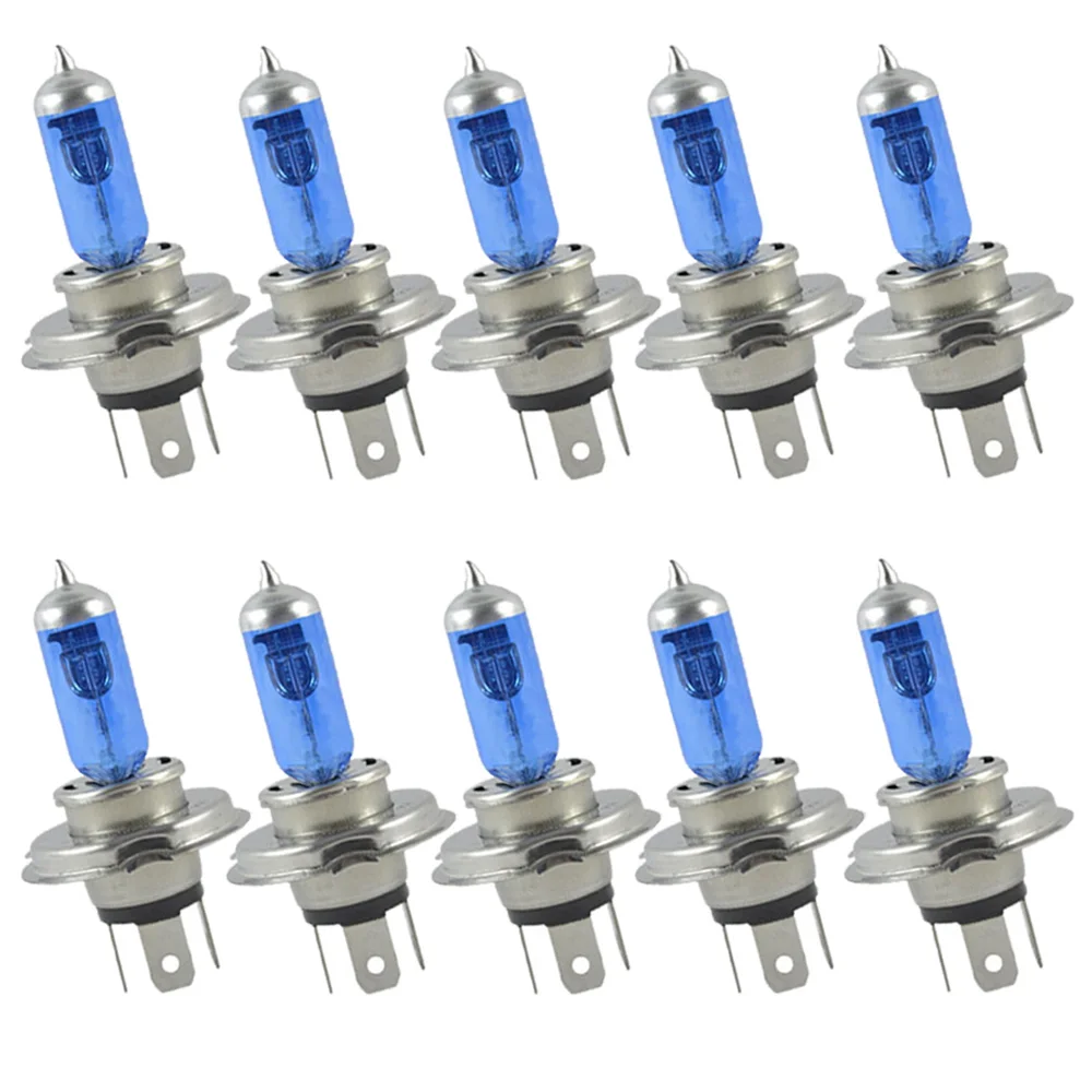 Safego 10 шт H4 ксеноновая галогеновая лампа для автомобильных фар 4300k 12V 55W 60w h4 галогенная лампа теплый белый hilo луч