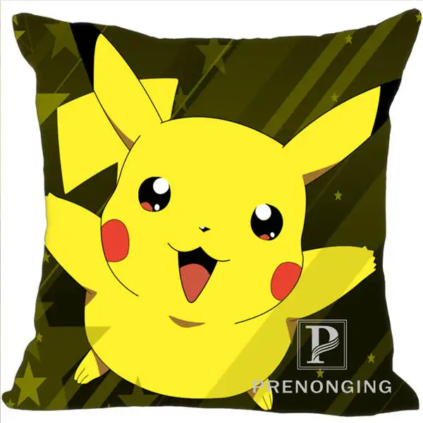 Pillowcases Заказная декоративная наволочка Пикачу Покемон квадратная Наволочка на молнии лучший подарок 40x40 см, 45x45 см(одна сторона) 180117#97 - Color: Pillowcases