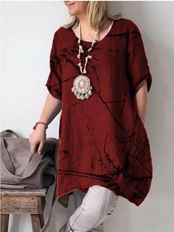 

New Women Plus Size Summer Style Feminino Vestido Cotton Casual Ladies Dress O-Neck Polyester Solid short sleeves Dress