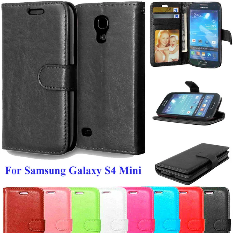 

S4mini Чехлы для Samsung Galaxy S4 Mini I9190 кошелек с подставкой флип-чехол с отделением для карт PU кожаный чехол для Samsung S4 Mini