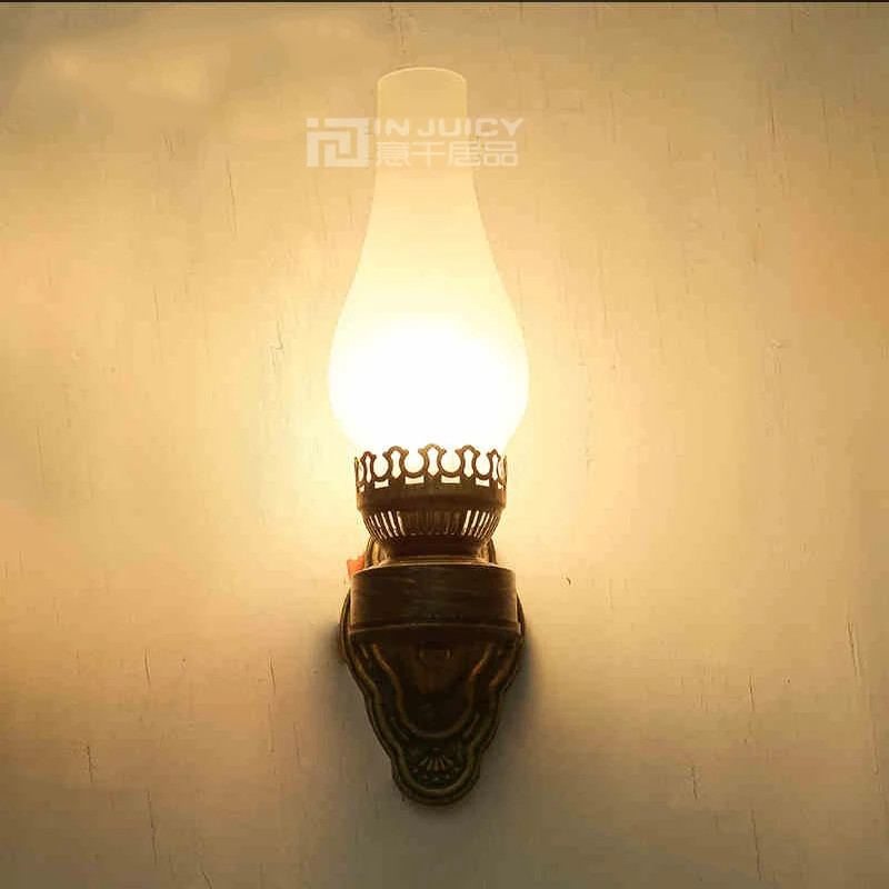 Винтажная светодиодсветодиодный настенная лампа Эдисона E27 железная стеклянная