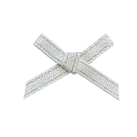 YAMA широкий 20mm±3mm высокое 18mm±3mm ручной завязанный 200 шт./пакет тафта цвета: золотистый, серебристый изнаночные атласная лента Diy подарок Свадебные украшения - Цвет: Silver Purl 029