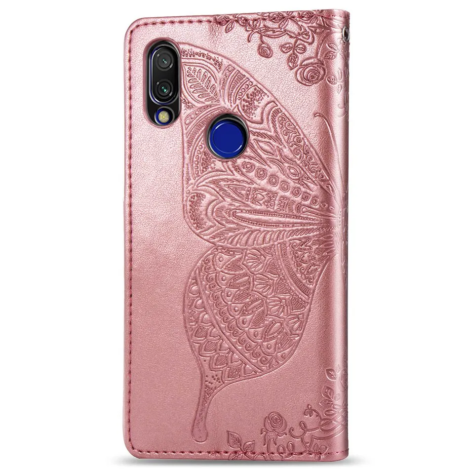 Чехол-книжка для Xiaomi Redmi 7, бумажник из искусственной кожи чехол для Xiaomi Redmi 7, чехол с бабочкой, чехол для телефона s, чехол для Redmi 7