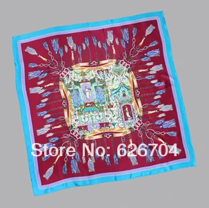 Silk Gift For women 108*108cm Real Brocade Squares | Аксессуары для одежды
