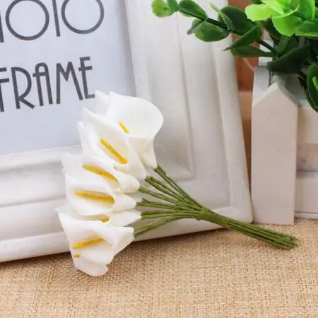 8 видов цветов на выбор 288 шт./лот Beatuiful ручной работы Мини Калла Лилия Цветок для